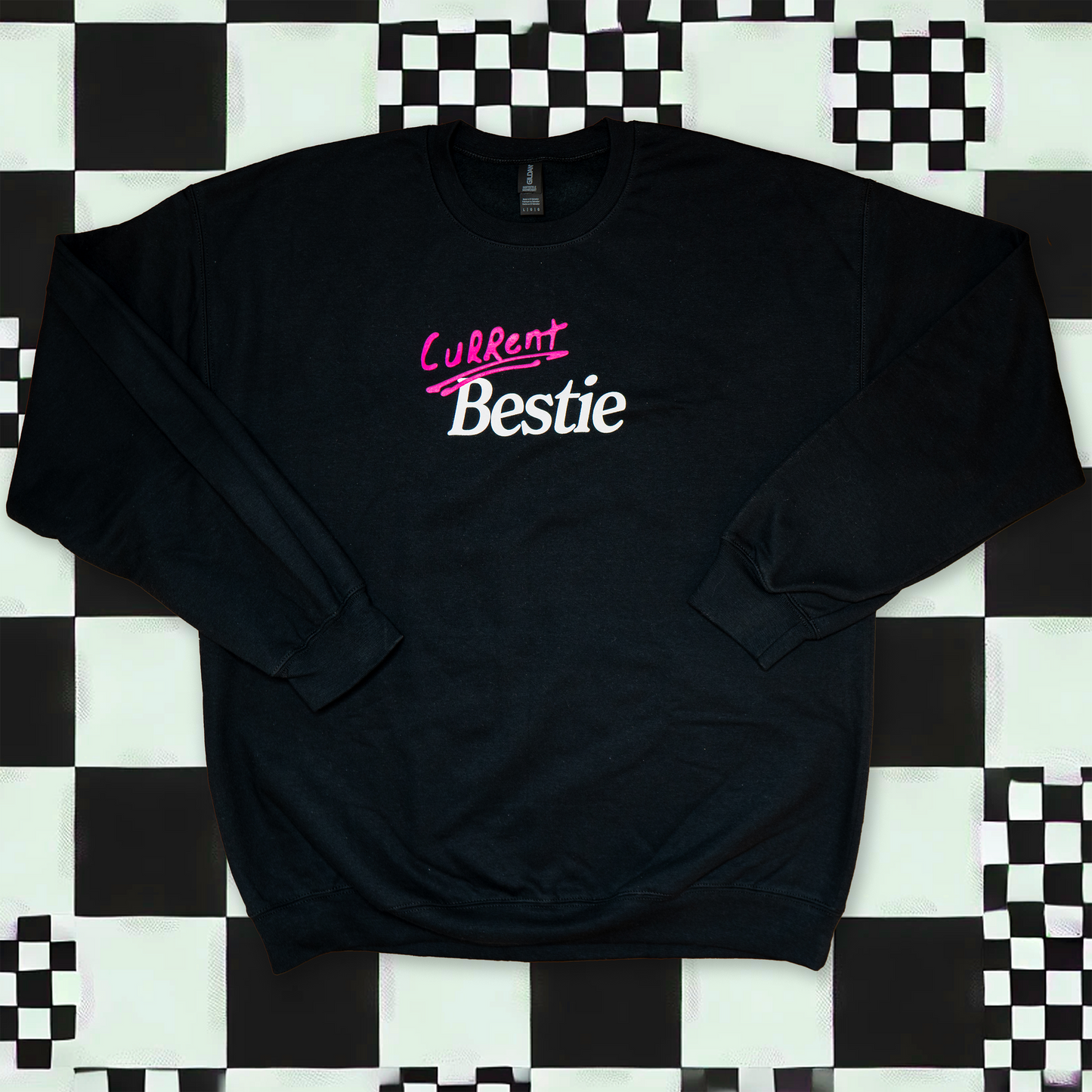 the "current bestie" sweatshirt - black